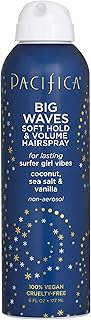 Sponsored Ad - Pacifica Beauty, Big Waves Soft Hold & Volume Non-Aerosol Hairspray, Coconut, Sea Salt, Vanilla, For All Ha...