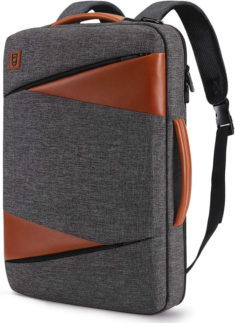 DOMISO 14 inch Laptop Bag Business Briefcase Backpack Water-resistant Notebook Shoulder Bag for 14" MacBook Pro/HP Stream 14 Chromebook 14/ IdeaPad ThinkPad/ASUS ZenBook/Dell Inspiron,Dark Grey