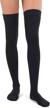 Jomi Compression, Unisex, Thigh High Stockings Collection, 30-40mmHg Premiere Closed Toe - Petite 365 XX-Large, Black