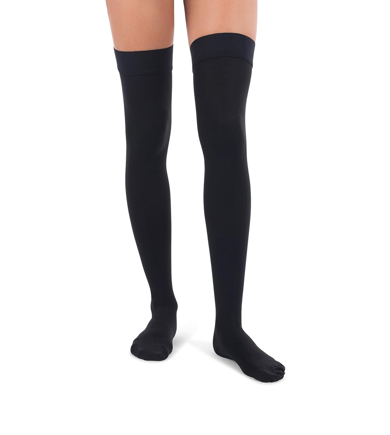 JOMI COMPRESSION Thigh High Collection, 20-30mmHg Premiere Closed Toe Made In USA 240 (X-Large, Black)