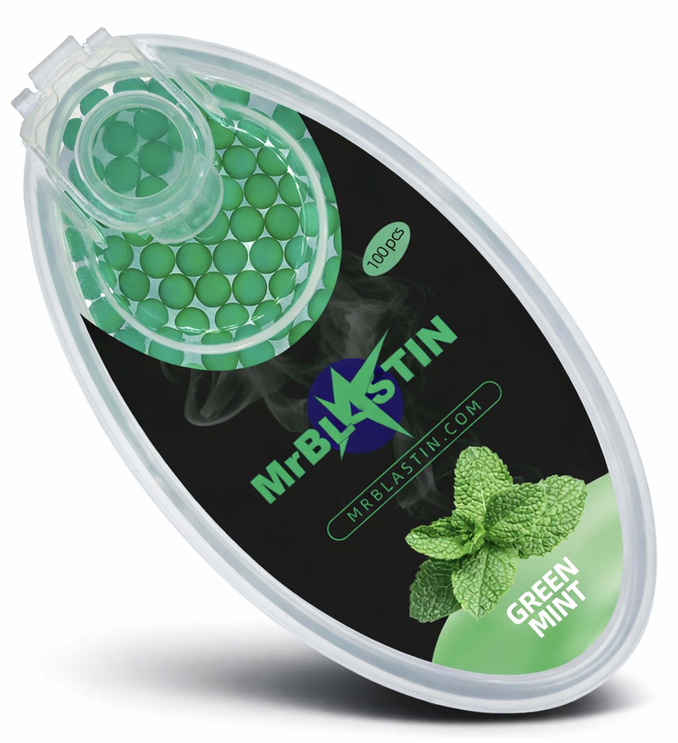 Mrblastin Green 100 Menthol Mint Crushballs For Filter Insertion, 16 Flavours To Choose Available, Menthol Mint Crush Balls, Flavoured Capsules. Click On Inserts Beads (Mint)