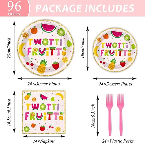 Miniatura 128 de 96 piezas de suministros de fiesta de cumpleaños florales de cumpleaños, platos de papel, servilletas, flores de oro rosa, decoraciones de fiesta