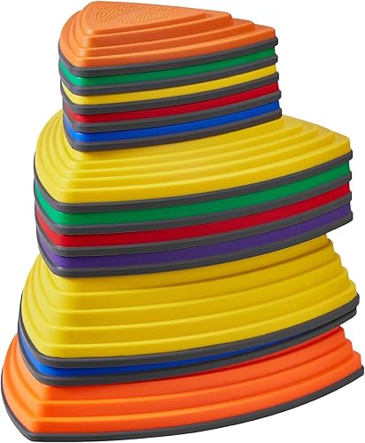 Miniatura 9 de VEVOR Piedras de equilibrio para niños, 12 unidades, hasta 220 libras, antideslizantes para niños pequeños, juego de coordinación de carrera de