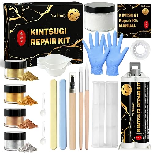 Ysdiamy Kintsugi Repair Kit with Gold Powder