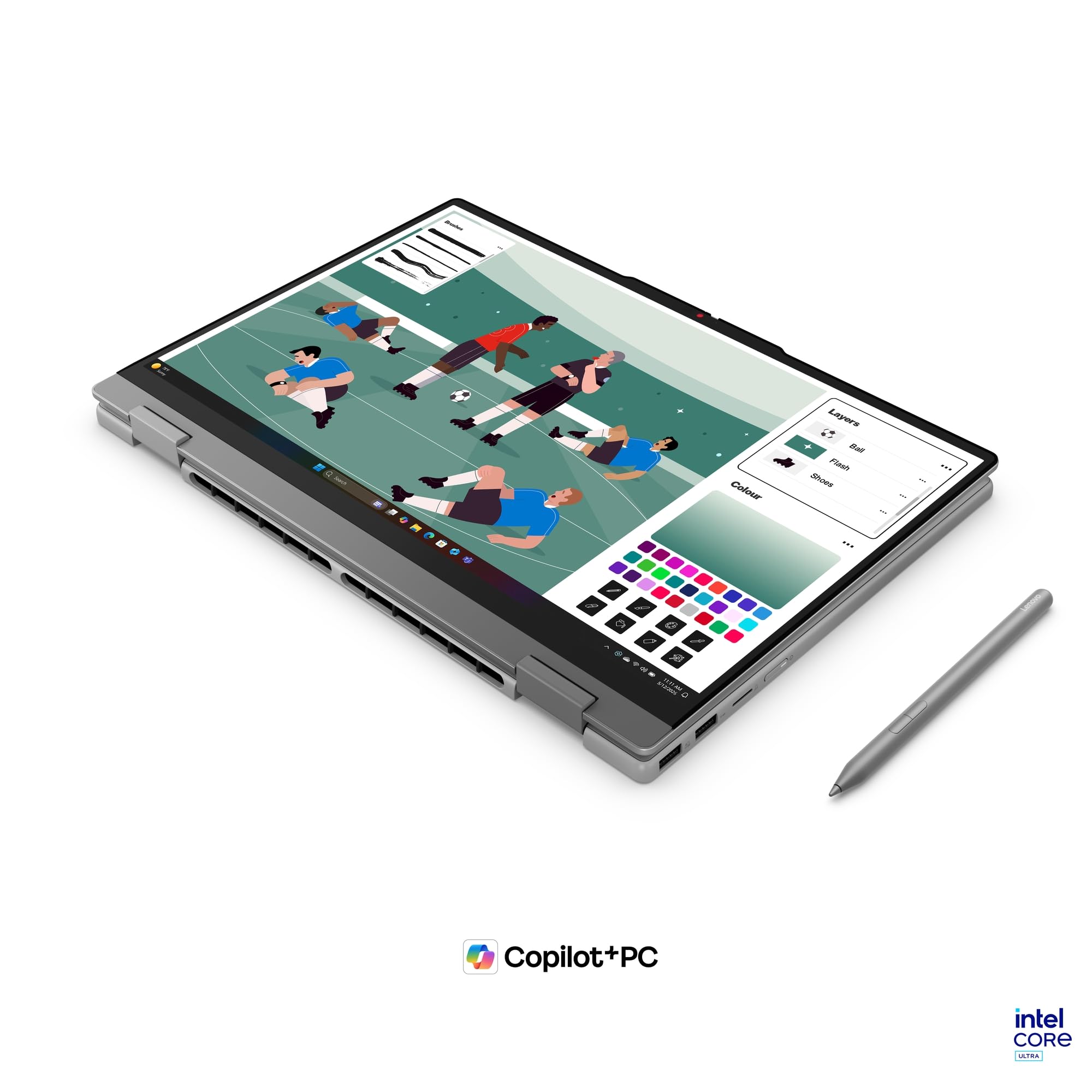 Lenovo IdeaPad 5i 2-in-1 Laptop | Copilot+ PC | 15.3" WUXGA Touch Display | Intel Core Ultra 7 355 | 16GB RAM | 1TBSSD | Integrierte Intel Grafik | Windows 11 | QWERTZ | Grau | 3 Monate Premium Care