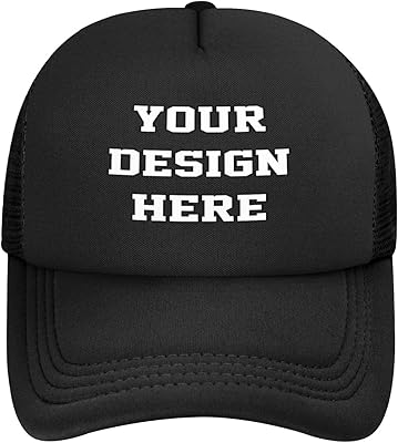 Custom Cap for Men Women Design Your Own Personalized Hat with Text Photos Customized Mesh Hat Gifts Snapback Cap A Black