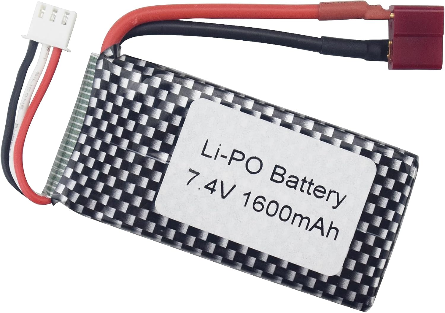 sea jump 2PCS 7.4V 1600mah T-Head High-Rate Lithium Battery for 9125 25-DJ02 S920 S921 1:10 High-Speed Off-Road Vehicle Backup Battery