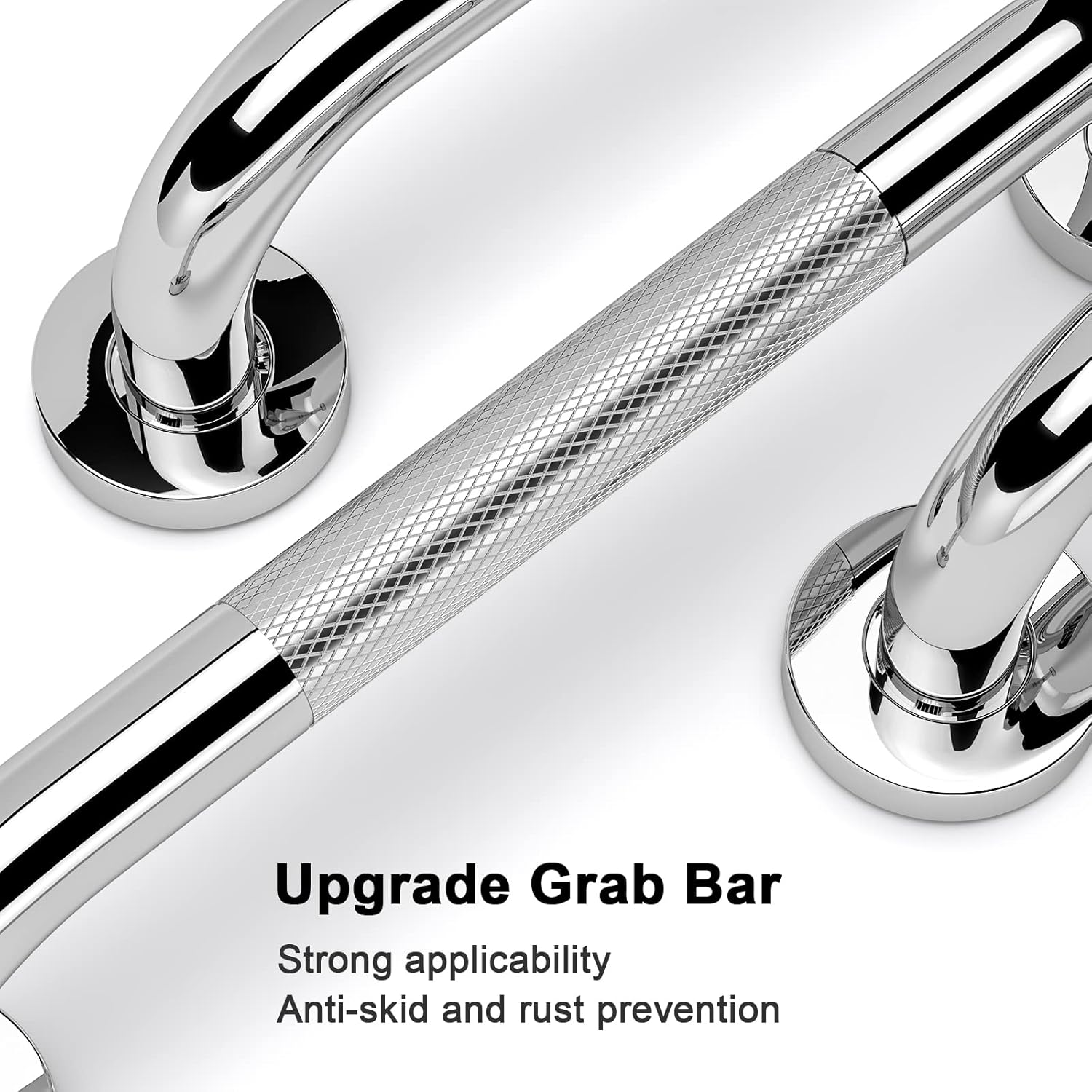 Grab Bars for Bathroom - 2Pack 16'' Grab Bars for Bathtubs and Showers Anti Slip Shower Grab Bar Knurled Shower Handle Assist Balance Support for Handicap Elderly Seniors Pregnant(16'') : Health & Household