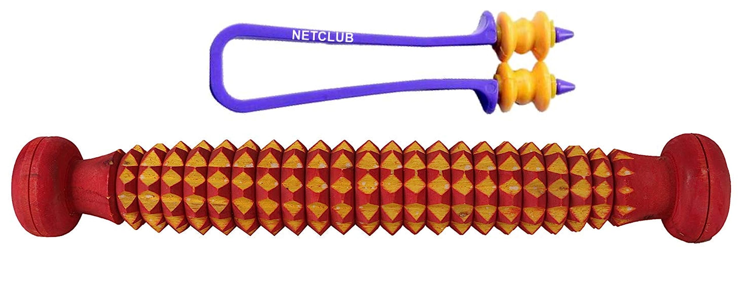 NETCLUB Acupressure Health Wooden Handheld Foot Roller Acupressure Massager for Pain & Stress Relief blood circulation acupressure point Reflexology body massager (B0C7NC495F) Amazon Price History, Amazon Price Tracker