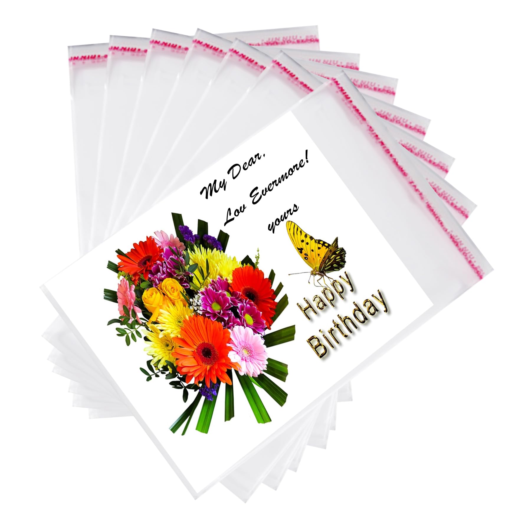 Self Sealing Cellophane Bags,6x9 Inches 100 Pcs Clear Cookie Bags Resealable Cellophane Bag for Packaging Cookies,Favors,Products,Candy