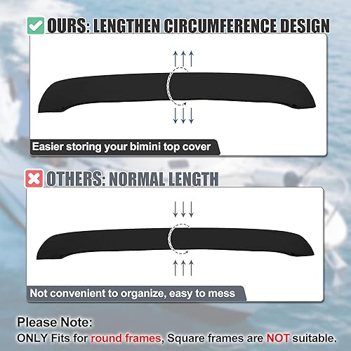Miniatura 2 de X AUTOHAUX 4 Arco Bimini Top Almacenamiento Bota Cubierta Impermeable Barco Bimini Bolsa de Almacenamiento 600D Poliéster Lona Sin Marco Resistente