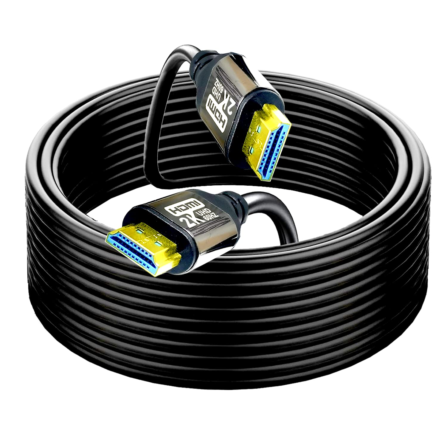 HDMI Cable 80FT 1.4 10.2Gbps, Bright Aluminum Plating Shell, High Speed HDMI Cables 2K60 1080P eARC HDR HDCP 2.2 2.3 Compatible with Apple TV 2K Roku Sony LG Samsung Xbox Series X RTX 3080 PS4 PS5
