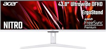 acer Nitro XV431C Pwmiiphx 43.8 DFHD (3840 x 1080) UltraWide Gaming Monitor | AMD FreeSync Premium | 120Hz | 1ms VRB | HDR400 | 93% DCI-P3 | 1 x Display Port, 1 x HDMI 2.0 Port and 1 x HDMI 1.4