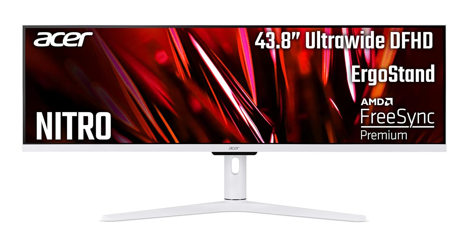 Acer Nitro XV431C Pwmiiphx 43 8 DFHD 3840 x 1080 UltraWide Gaming Monitor AMD FreeSync Premium 120Hz 1ms