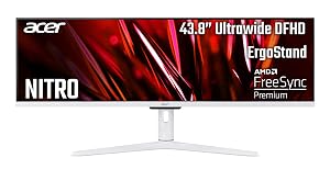 Acer Nitro XV431C Pwmiiphx 43 8 DFHD 3840 x 1080 UltraWide Gaming Monitor AMD FreeSync Premium 120Hz 1ms