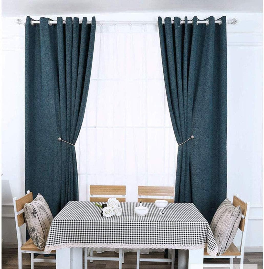 Fullgaden 2 Packs Magnetic Curtain Tiebacks with Unique Wooden Balls,Classic European Window Tie Backs Holders for Home Office Kitchen Sheer Blackout Panels, Black