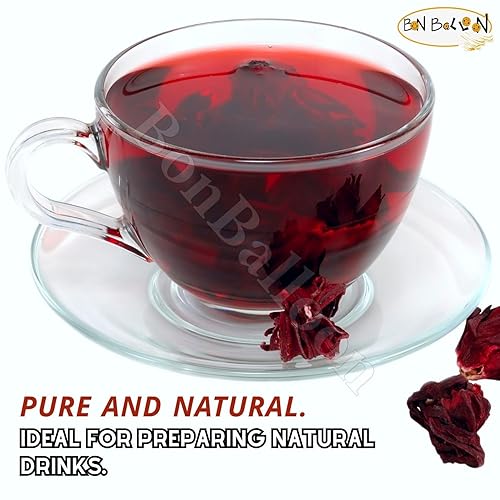 Miniatura 7 de Té de flores de hibisco natural, secado de hierbas egipcias, sin cafeína, té de hibisco descafeinado de Aswani, té exótico de hibisco caliente y