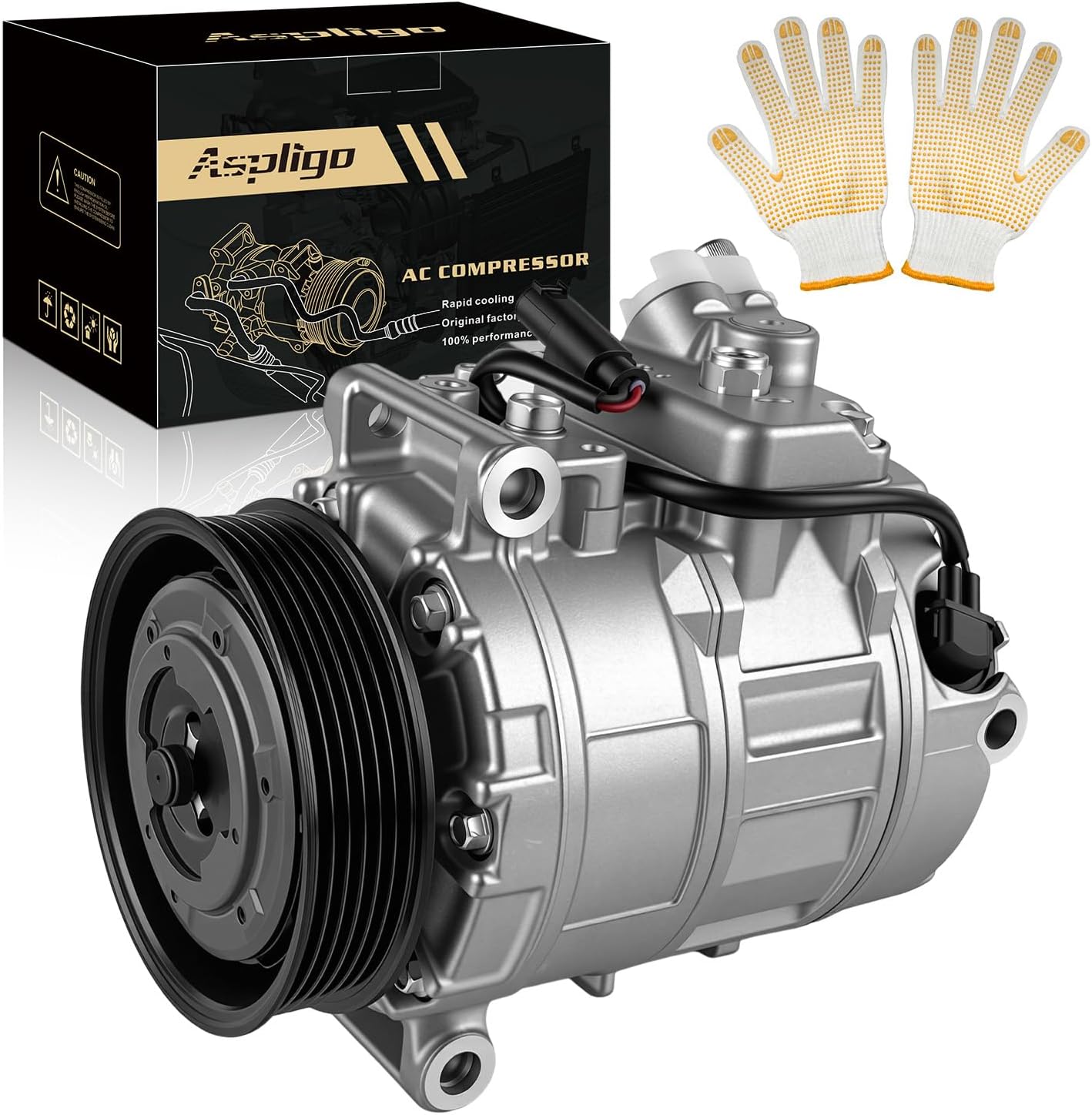 A/C Compressor with Clutch Compatible with BMW 528i 2008-2010, 2006-2007 Fit for BMW 525i 530xi 3.0L, 2009-2011 Fit for BMW Z4 3.0, CO 11248C, CO 11259C, CO 11049C,64509174803