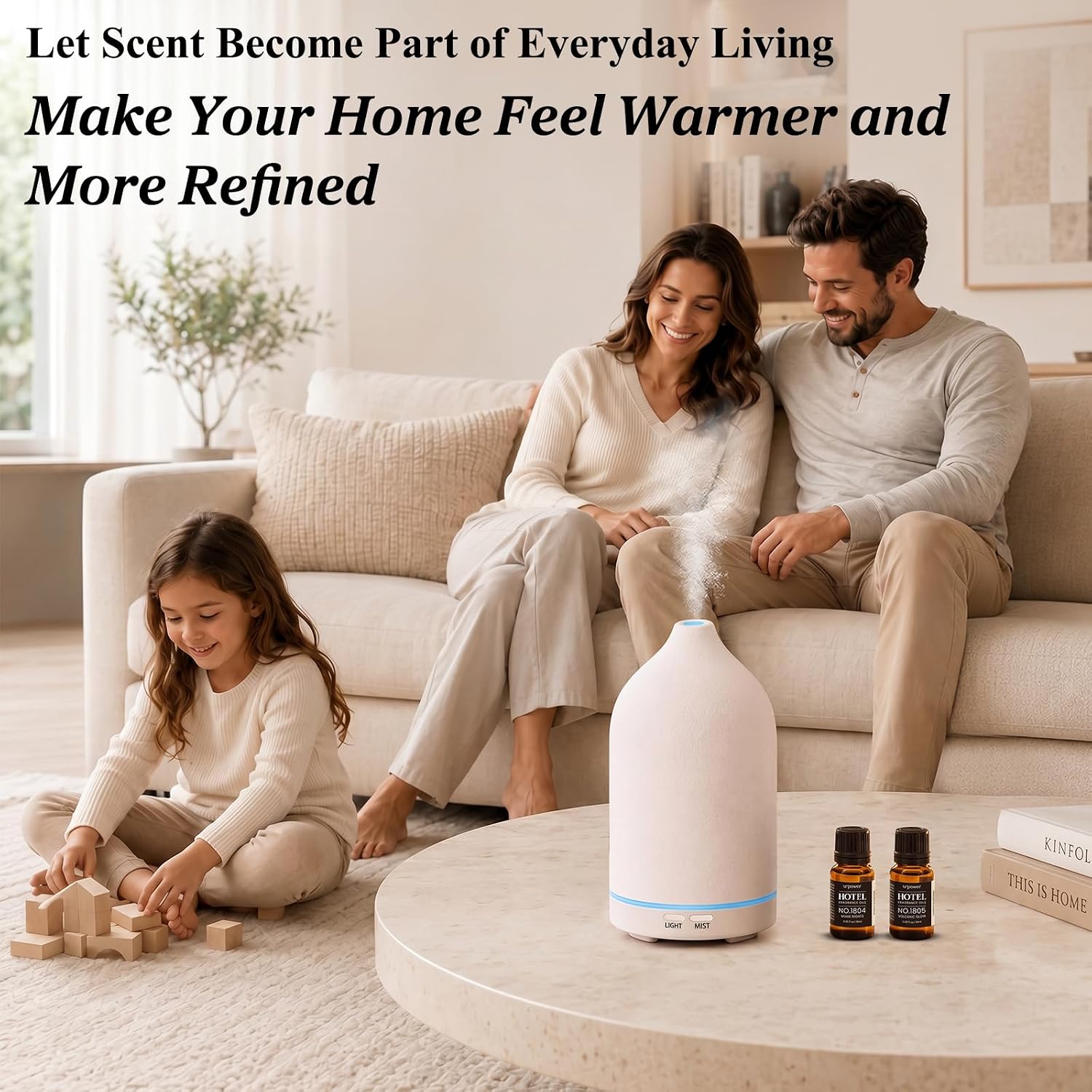 URPOWER Hotel Collection Diffuser Oil - 6 Premium Scents for Diffusers 10ml/0.34 fl oz Essential Oils Set for Diffusers for Home - Inspired by Baccarat Westin My Way Pure White Tea and Other Hotel