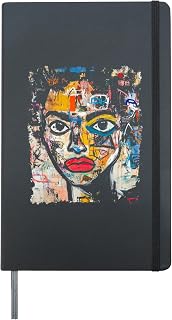 Pop Art Style Painting 90s Abstract Graffiti Arts Hardcover Journal, Black