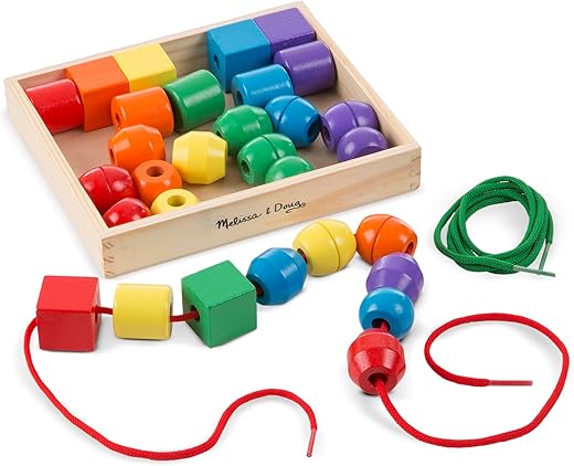 Melissa & Doug Jeu de formes avec lacets| Jeux d'apprentissage précoce et...
