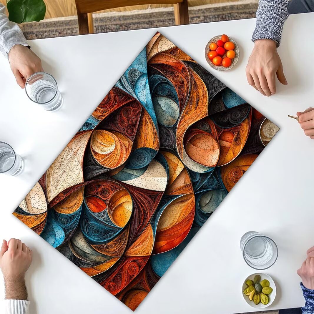 Puzzle 1500 Teile Abstrakt, Holzpuzzle Erwachsene, Klassische Puzzles -2973