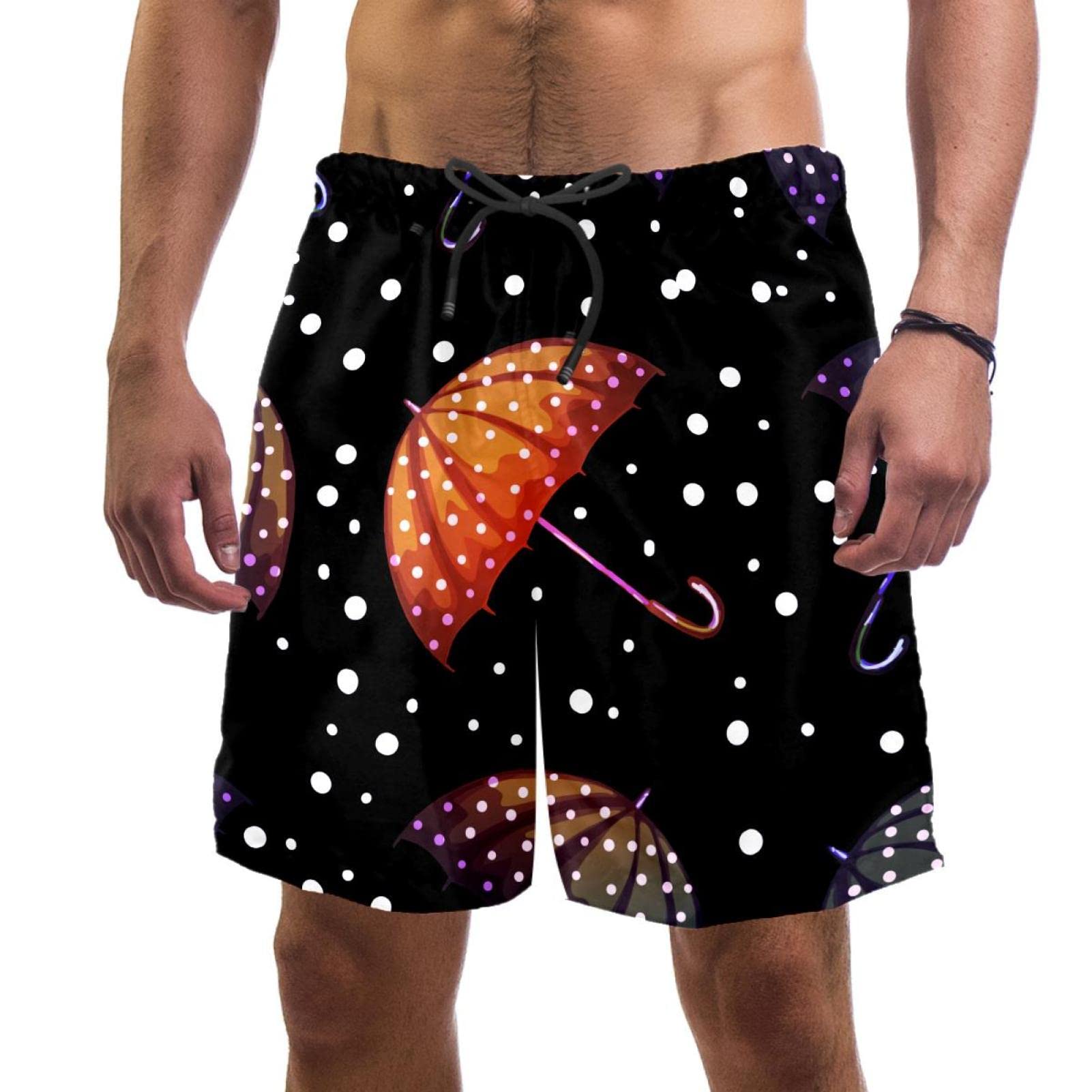 Maillots de bain hommes à séchage rapide Lurnise short de plage motif points - 6