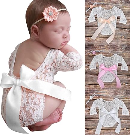 Yizyif Bebe Fille Barboteuse Naissance Mignons Dentelle Body Bapteme Ceremonie Combinaison Costume Photographie Photo Prop 0 3 Mois Jeux D Imitation Jeux Et Jouets Schoolofbabywearing Com