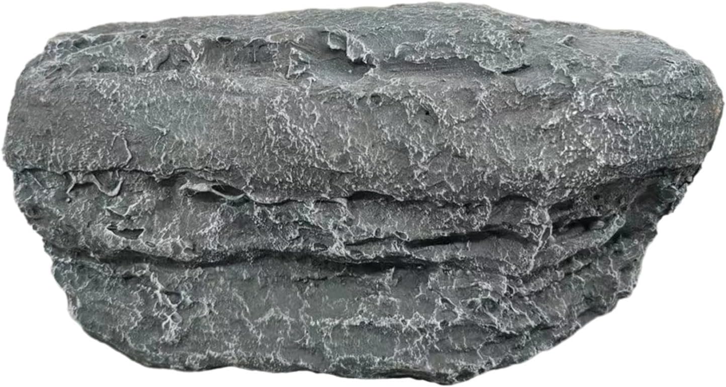 PU Material Artificial Rock Ornament Multipurpose for Fish Tank Lightweight Decorative Landscaping Model Realistic 67x30x15cm (39x24x8cm)