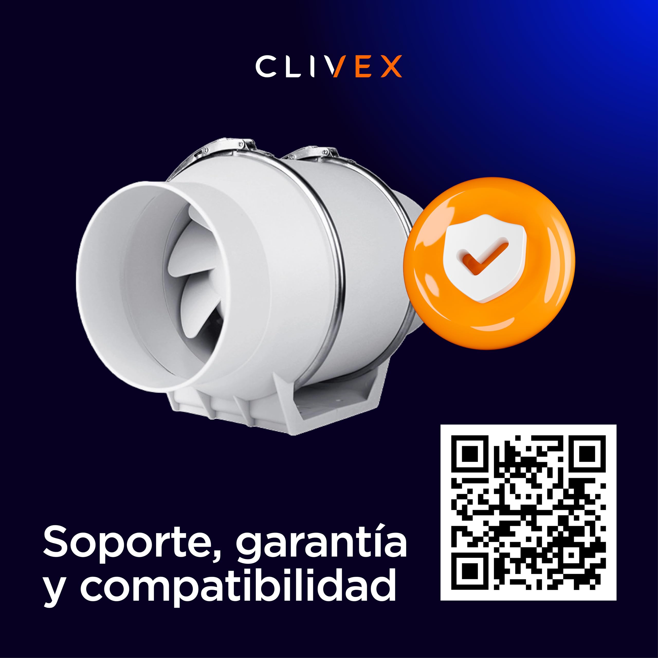 Clivex TT Extractor en línea en Diferentes tamaños. Motor eficiente (ø150mm (420m³h))