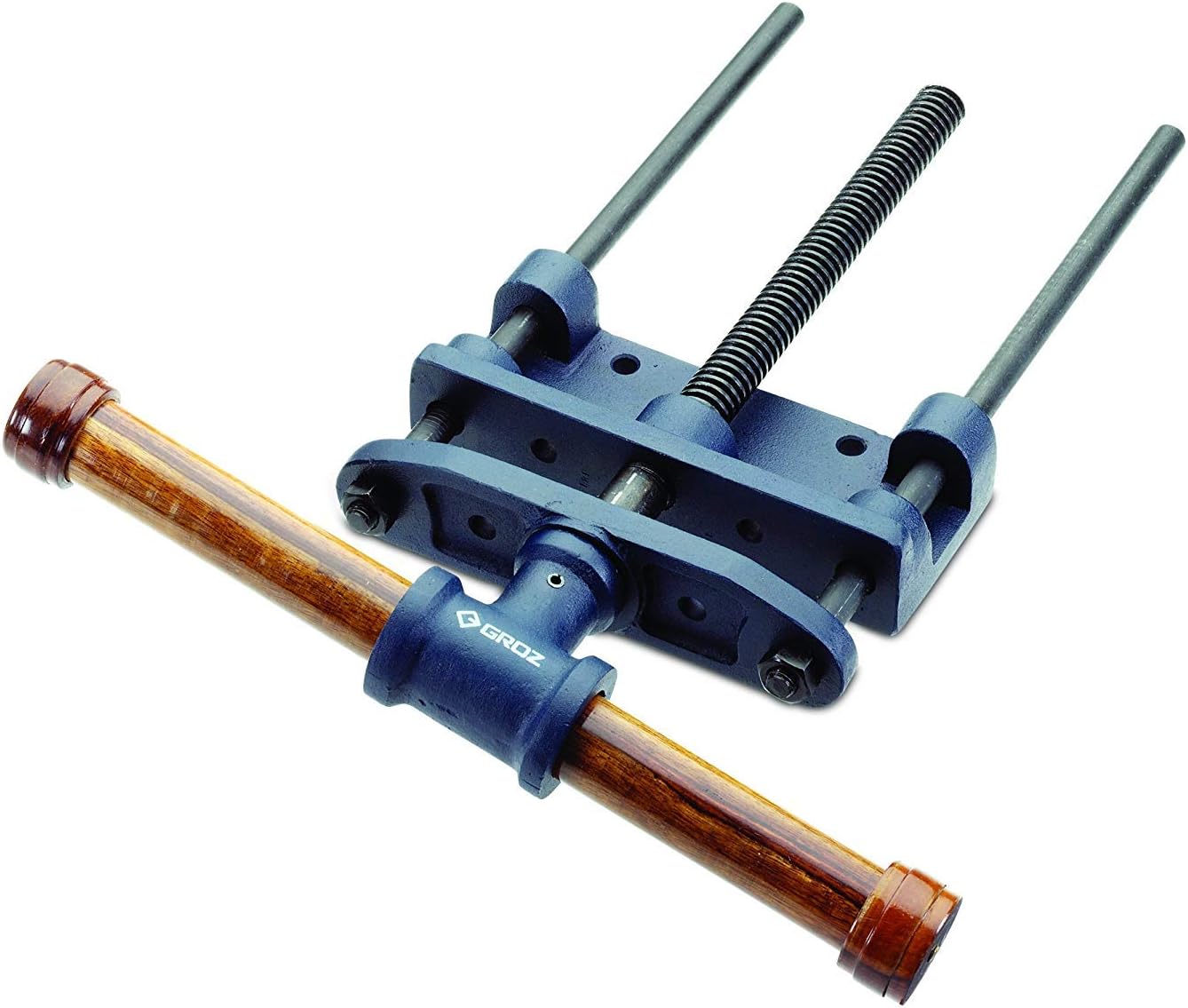 Groz 39020 7-Inch Woodworking Front Vise, Cast Iron Body and Socket, Precision Rolled Threads, Quality Wooden Handle, Exceptionally Sturdy, Perfect for Professional Craftsmen and Woodwork Studios