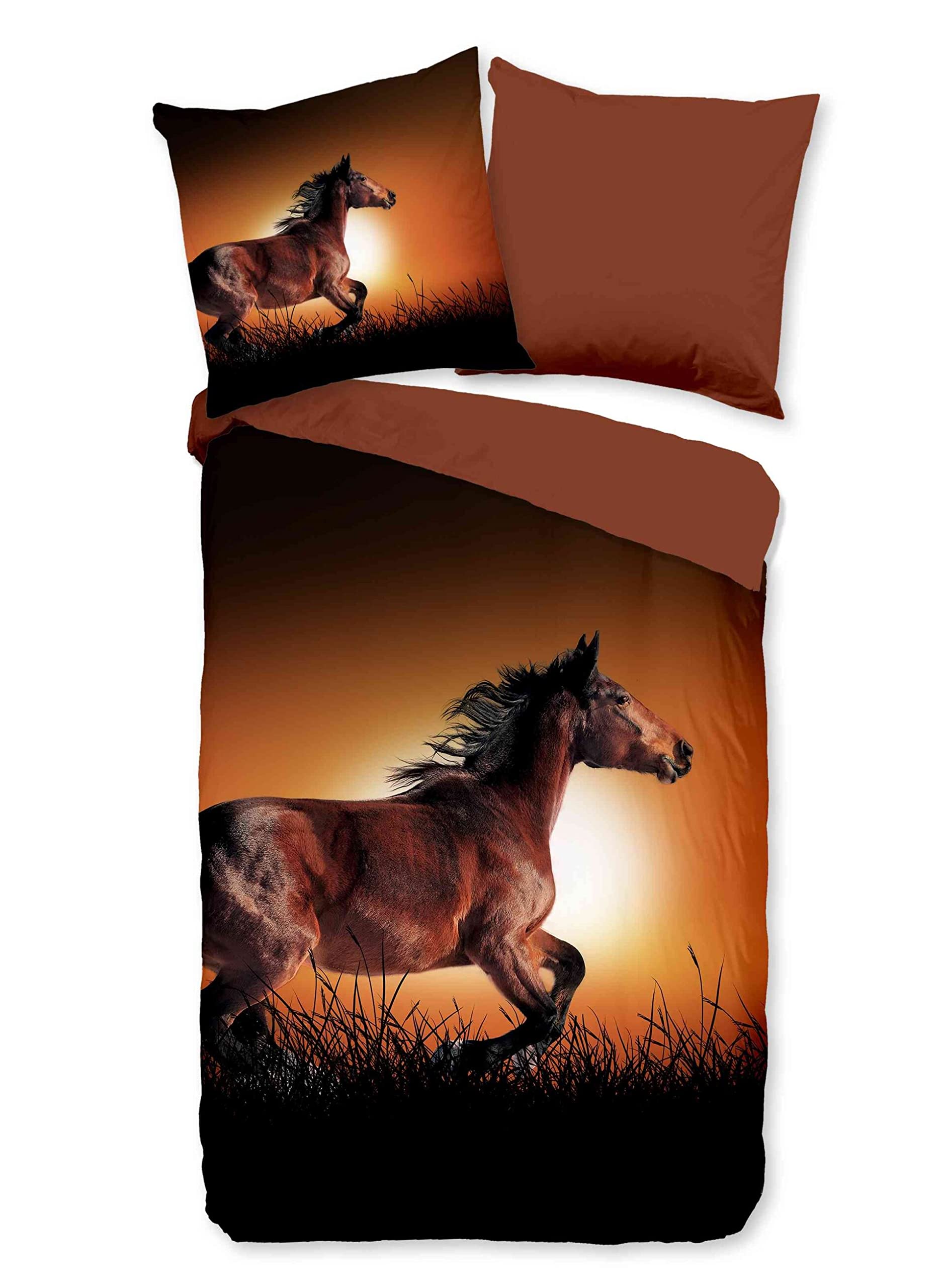 Single Duvet Cover 135 x 200 cm Microfibre No. 30298 Brown