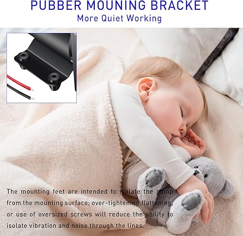 Miniatura 5 de Bomba de presión de agua, bomba de diafragma de agua de 12 V CC, 5 GPM 70 PSI con enchufe de alimentación, bomba de agua autocebante para el hogar