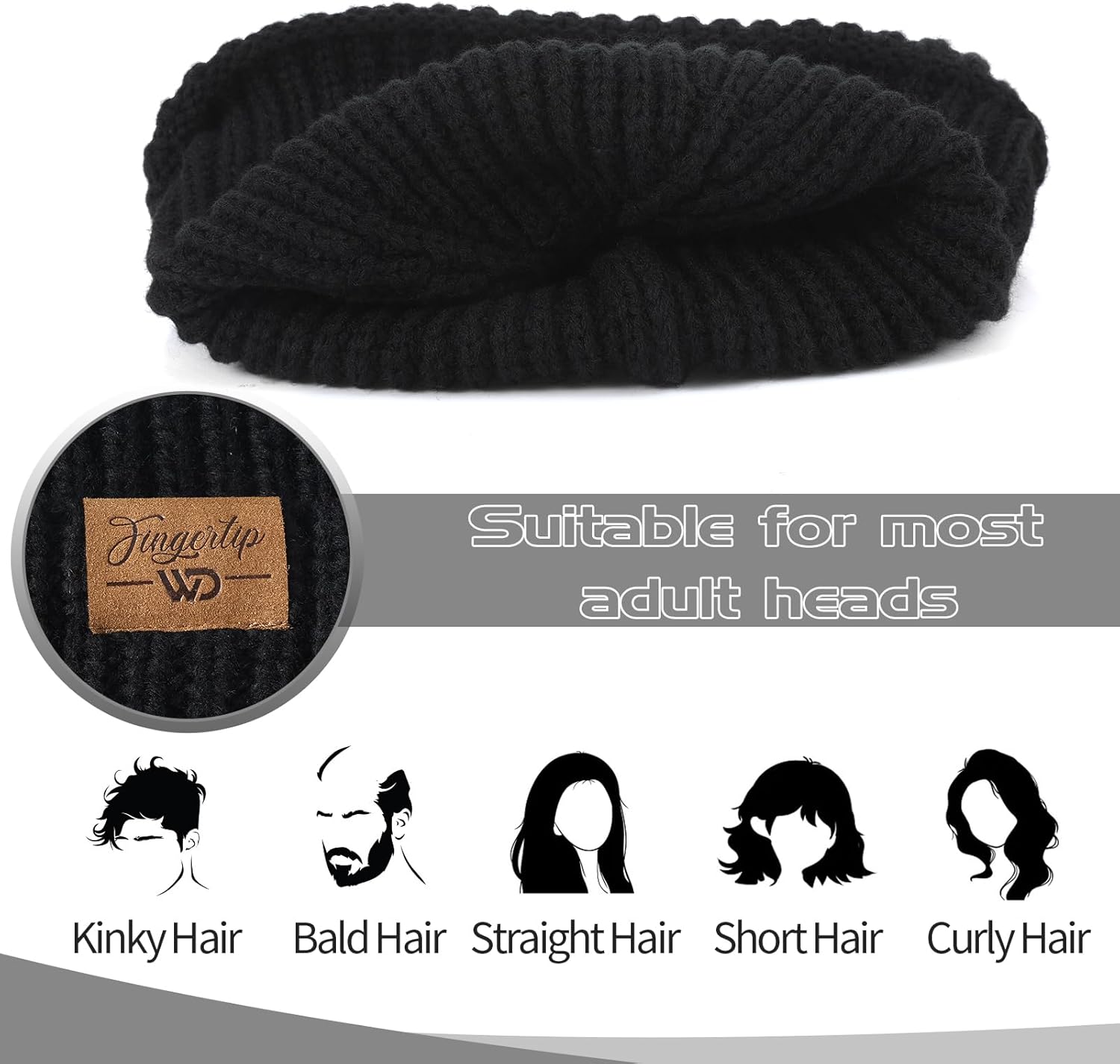 2 Pack Beanie for Men Women Warm Winter Cuffed Knit Hat Soft Thermal Ski Hat Unisex,Black and Gray - Image 4