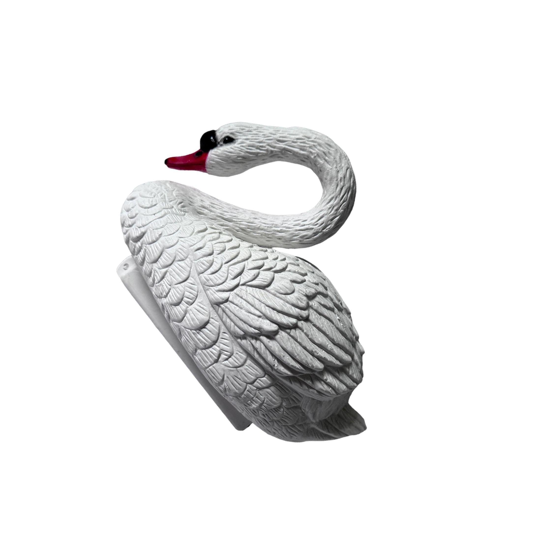 mophrati Outdoor Decor Pond Float Swan Statue Funny Eye Catching Float Swan Figurine Adds Colorful Vibe To Gardens And Patios Figurine Decor Realistic Ornament