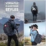 SDYSM Camera Backpack Professional DSLR Camera Bag Case Laptop Camera Backpack with Tripod Holder Raincover Accessories Bag