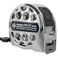 Vista 1 de Cinta métrica de acero inoxidable de 25 pies/24.6 ft, herramientas todopoderosas, impermeable, regla de medida retráctil, cinta métrica, cinta