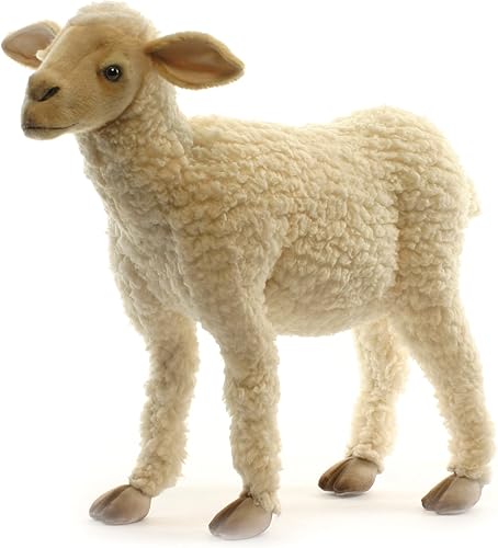 HANSA Peluche de cordero bebé de tamaño real de 20 pulgadas