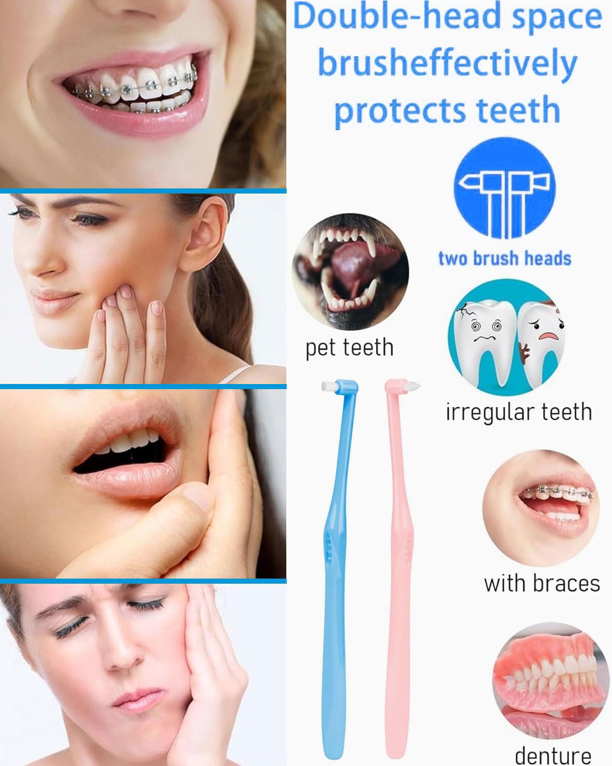 4 PCS Spazzolino Tuft da Denti,Conico e Rotondo Spazzolino Monociuffo,Pulizia Precisa Delle Gengive,Spazzolini Interdentale,per Pulizia di Dettagli e Apparecchi Ortodontici