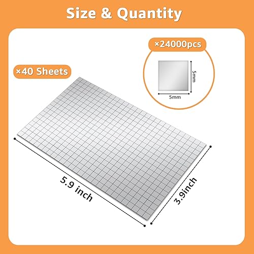 Miniatura 2 de YAYODS 24000 unidades de azulejos de espejo de 0.197 x 0.197 in, autoadhesivos, azulejos de bola de discoteca, miniespejos cuadrados de vidrio para