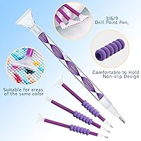 Vista 5 de Douorgan Contenedores de almacenamiento de pintura de diamantes, accesorios y herramientas, organizador portátil de pintura de diamante, a prueba