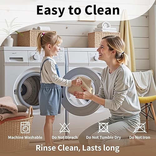 Miniatura 7 de Tapete de baño estilo gofre, tapete de baño bohemio, antideslizante, lavable, súper absorbente y de secado rápido, tapetes de baño pequeños,