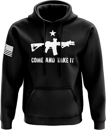 Tactical Pro Supply Patriotic Heavyweight Hoodie for Men and Women, Cotton Polyester Blend Pullover, Decorated in USA