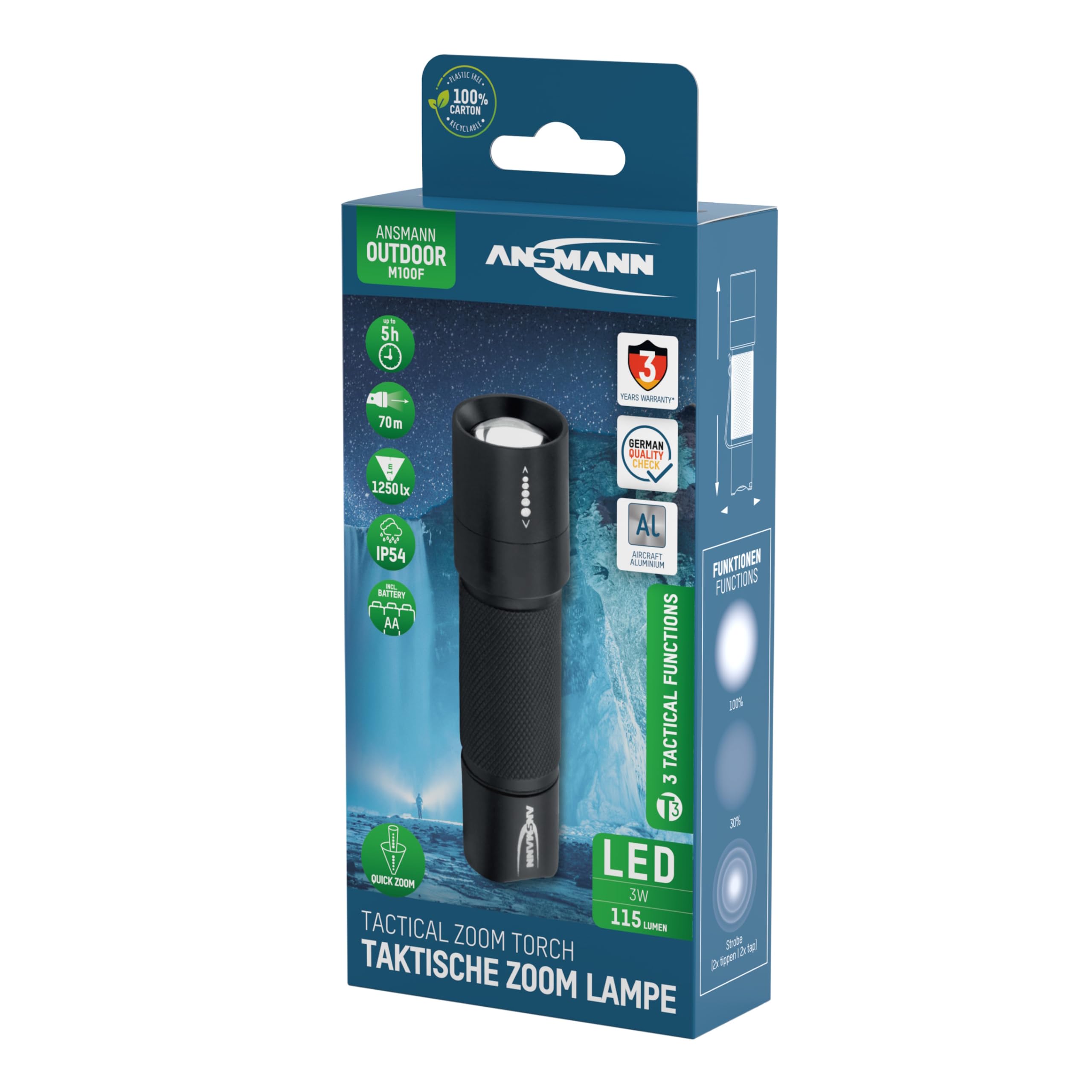 ANSMANN M100F M Series Torch Flashlight | Professional Torch For Work And Outdoor Activities | Quality - View #9