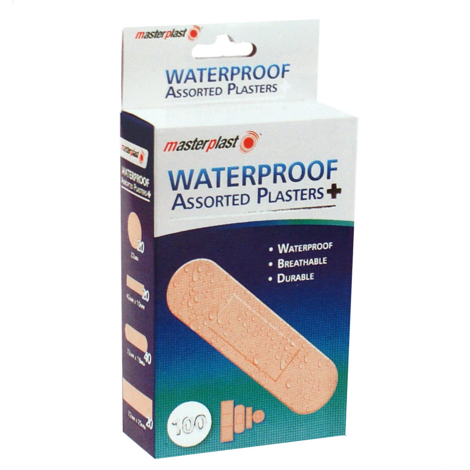 80 Waterproof Mixed palsters Washable First Aid Dressing.
