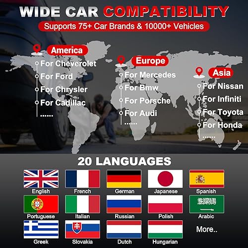 Vista 7 de KINGBOLEN Escáner OBD2 S500 Escáner de Automóviles, Herramienta de Diagnóstico con Actualización Gratuita de por Vida y 6 Reseteos, Reseteo