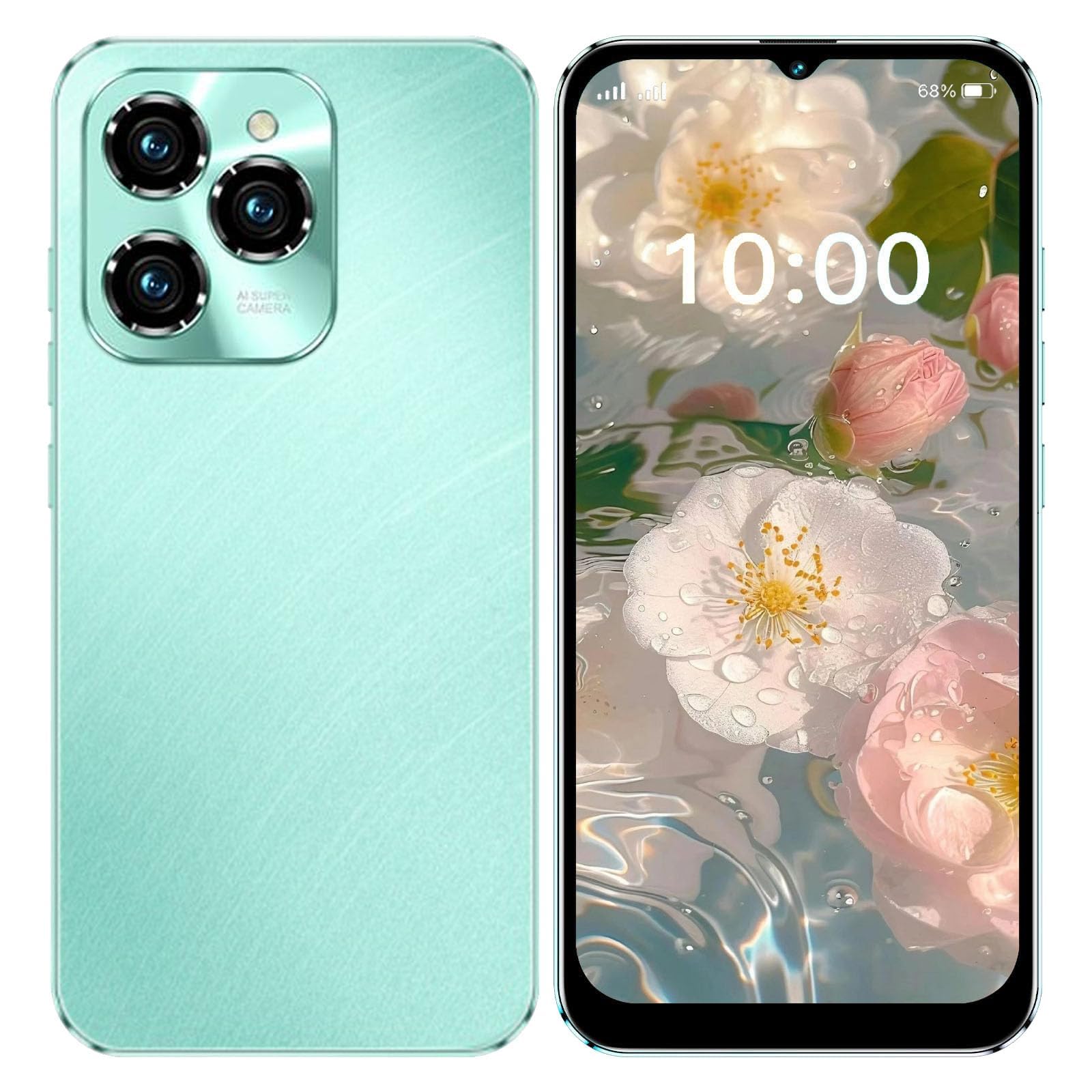 HOT 40 Pro Unlocked Phone, Mobile Phones, 5G Cell Phone 4GB+128GB Smartphone Android 13.0, 6.8 Inch FHD+ Display 120Hz 64MP Camera, 6800mAh Battery (Green)