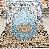 3> 6'X9' Orientalischer Seidenteppich --- Es hat 8–9 Monate gedauert, bis unsere talentierten Kunsthandwerker diesen außergewöhnlichen Teppich gewebt haben. Es ist äußerst schwierig, ein zweites Stück herzustellen. Einzigartige handgefertigte orientalische Seidenteppiche verleihen Ihnen ein besonderes Gefühl.