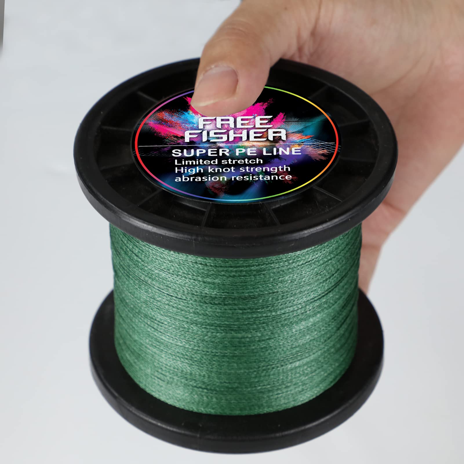 Hilo Trenzado Pesca 300m/1000m/2000m 4 Trenzados Resistentes Desgaste Suaves Hilos de Pesca PE Fuerte Tensión Línea Mar Pesca Línea 4.5-45kg, Verde Militar (1000m), 10# (0.55mm/45kg)
