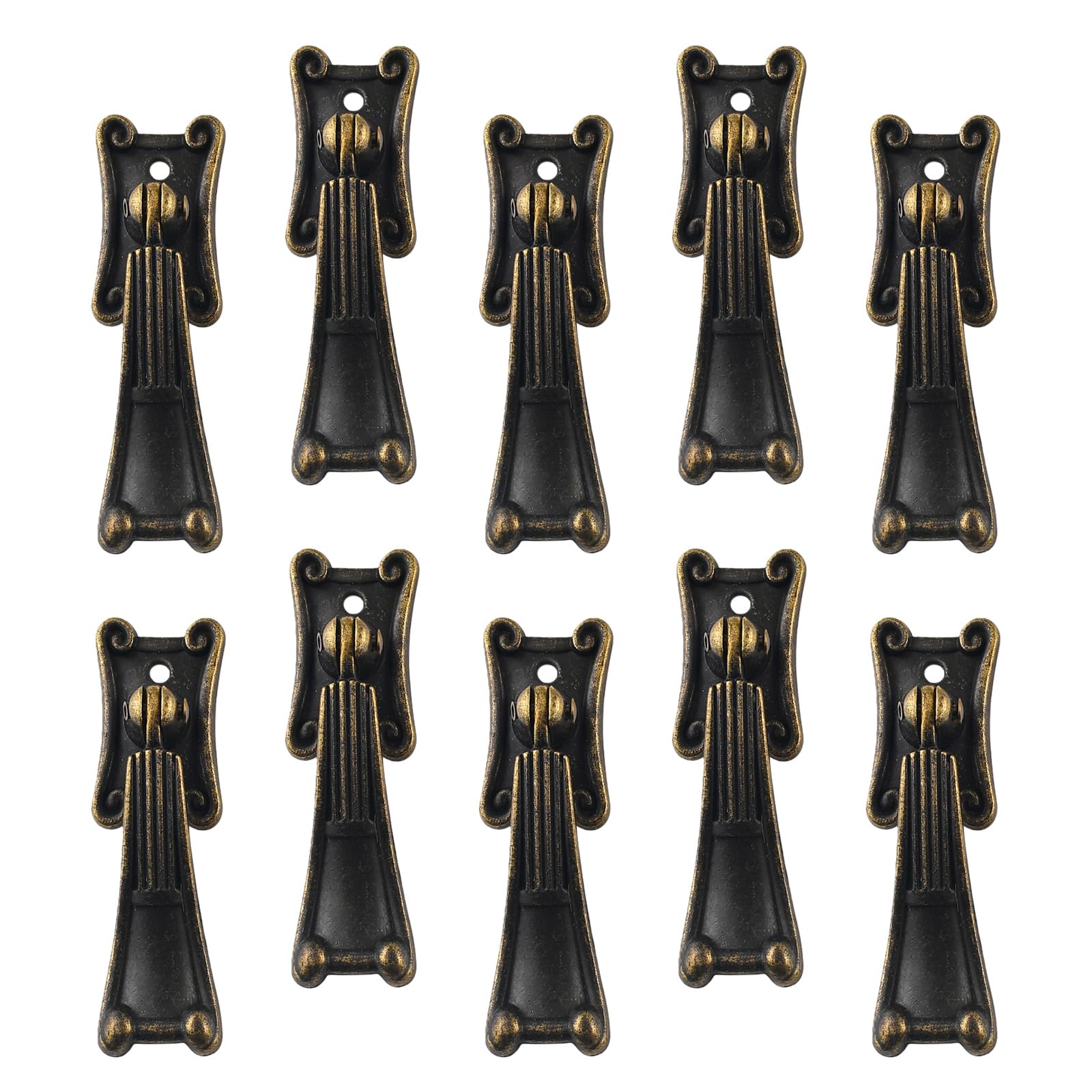Msioytog 10Pcs 10Pack Antique Retros Zincs Alloys Cabinet Knob Handle For Home Decoration Zincs Alloys Cabinet Knob